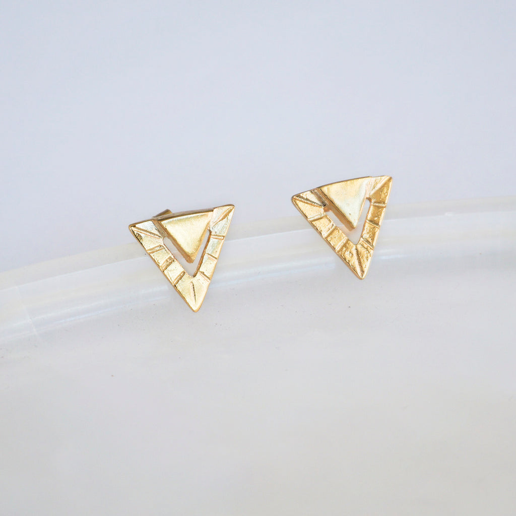 Triangle Texture Earrings